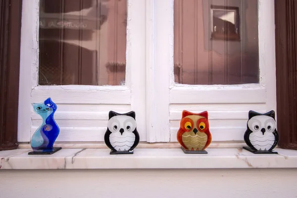 Souvenir glass owls