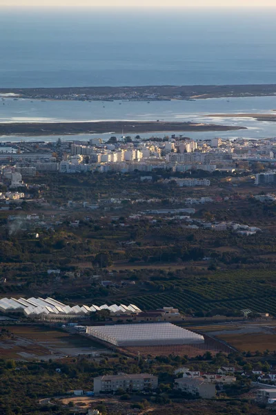Vista horizontal de la costa olhao — Foto de Stock