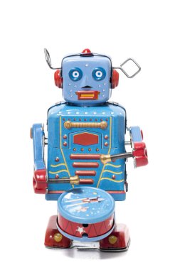 Vintage teneke robot oyuncak