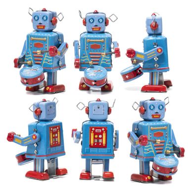 Vintage teneke robot oyuncak