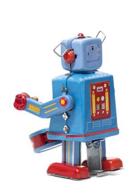Vintage teneke robot oyuncak