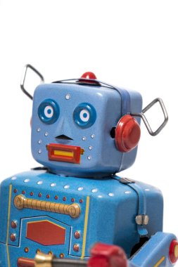 Vintage teneke robot oyuncak