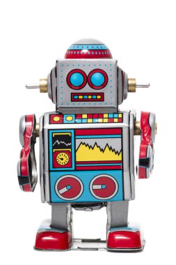 Vintage teneke robot oyuncak