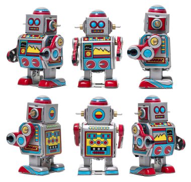 Vintage teneke robot oyuncak