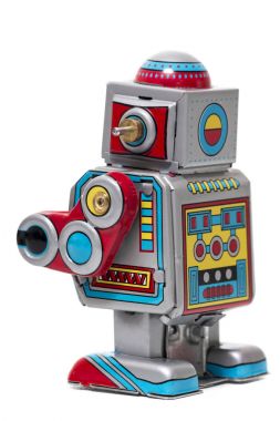Vintage teneke robot oyuncak