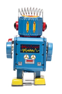 Vintage teneke robot oyuncak