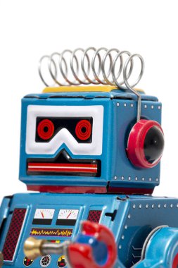 Vintage teneke robot oyuncak