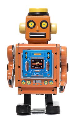 Vintage teneke robot oyuncak