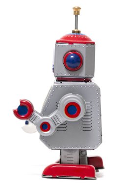 Vintage teneke robot oyuncak