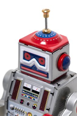 Vintage teneke robot oyuncak