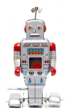 Vintage teneke robot oyuncak