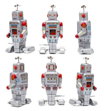 Vintage teneke robot oyuncak