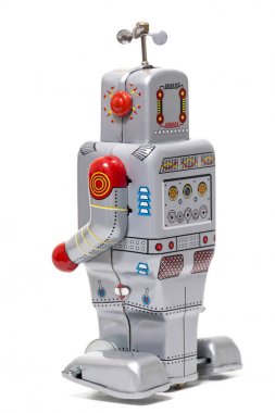 Vintage teneke robot oyuncak