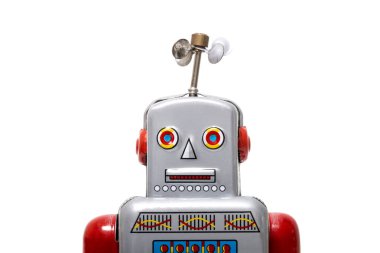 Vintage teneke robot oyuncak