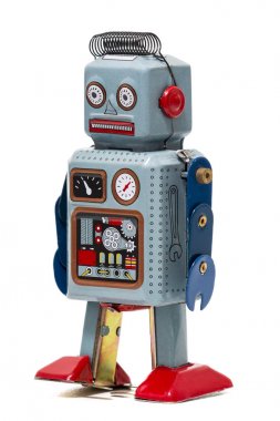 Vintage teneke robot oyuncak