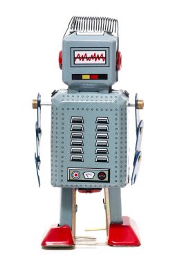 Vintage teneke robot oyuncak