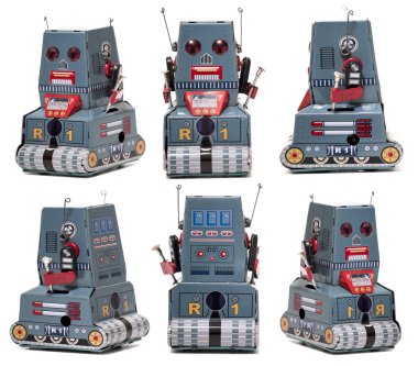 Vintage teneke robot oyuncak