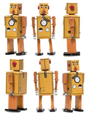 Vintage teneke robot oyuncak