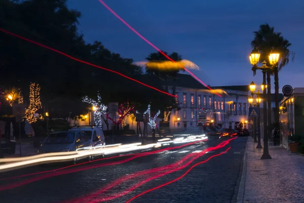 Tráfego intenso na cidade de Faro — Fotografia de Stock