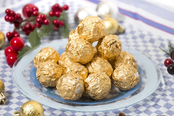 Chocolate candy balls — Stock Photo, Image