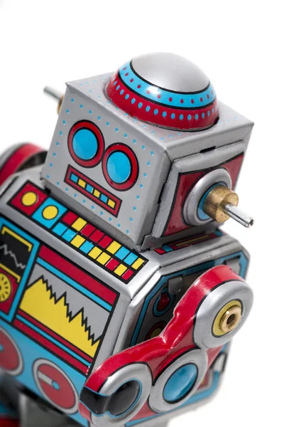 빈티지 양철 로봇 장난감 — 스톡 사진