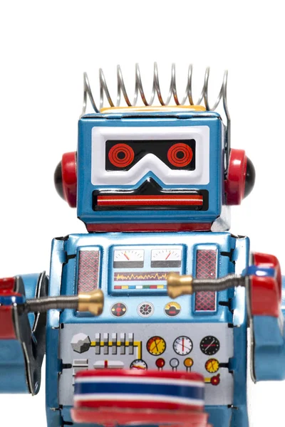 빈티지 양철 로봇 장난감 — 스톡 사진