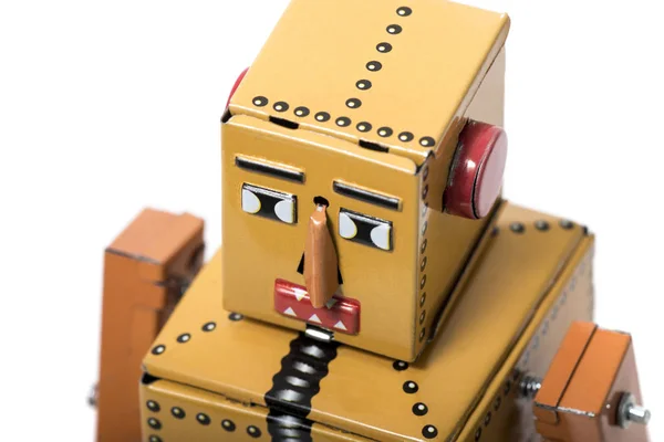 Вінтажний олов'яний робот іграшка — стокове фото