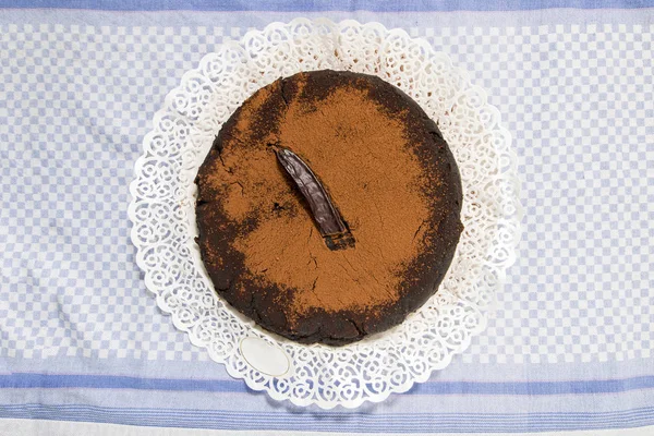 Homemade carob bean cake — Stock Photo, Image