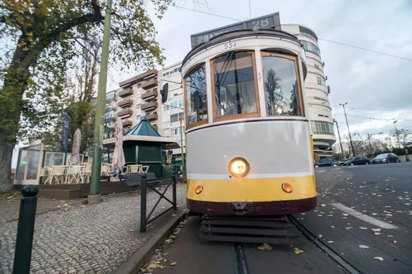 Historical yellow tram — Stock Photo, Image