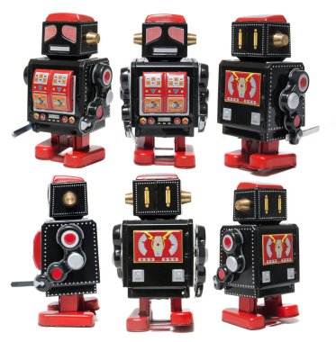 Vintage teneke robot oyuncak