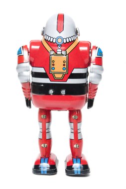 Vintage teneke robot oyuncak