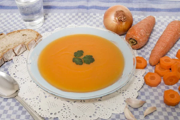 Sopa de zanahoria casera — Foto de Stock