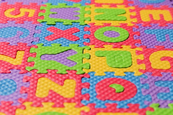 Foam puzzle letter uppercase — Stock Photo, Image