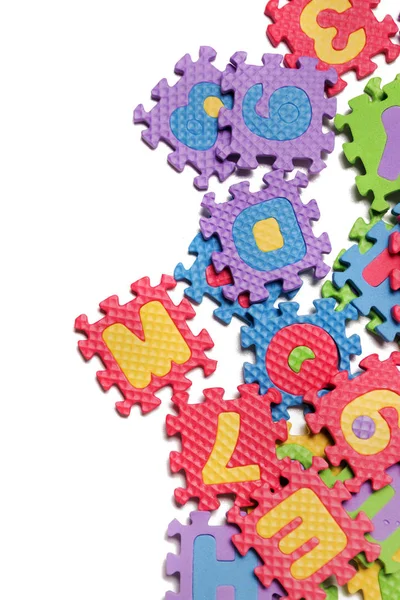 Pianki puzzle litery wielkie litery — Zdjęcie stockowe