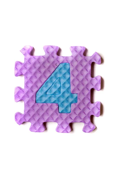 Foam puzzle number — Stock Photo, Image