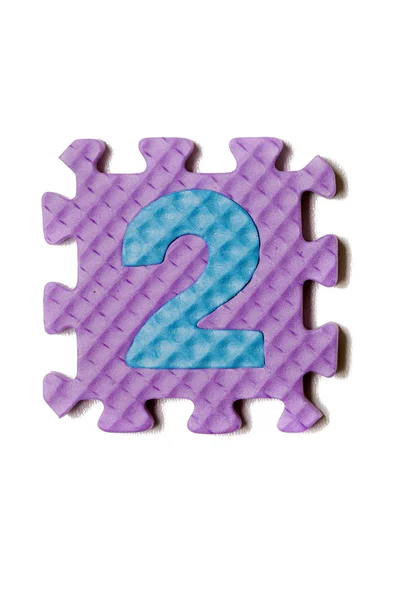 Numero di puzzle in schiuma — Foto Stock