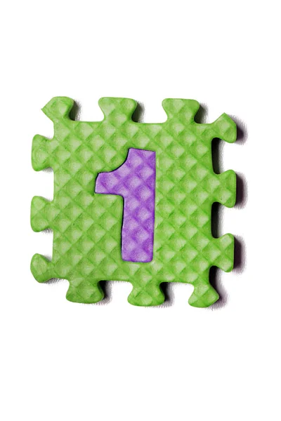 Numéro de puzzle de mousse — Photo