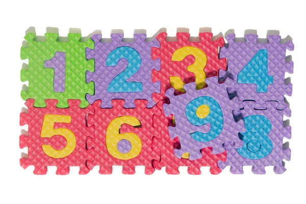 Numéros de puzzle en mousse — Photo