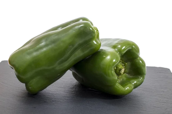 Two green bell peppers — Stock Photo, Image