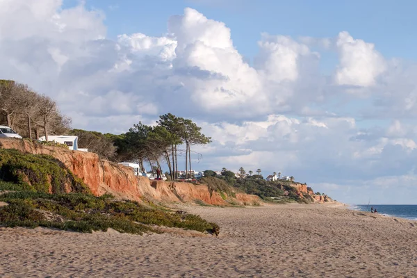 Prachtige Zandstranden Pijnbomen Quarteira Algarve Portugal — Stockfoto