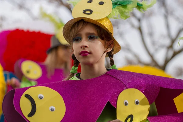 Loule Portugal February 2018 Colorful Carnival Festival Participant Loule City — Stock Photo, Image