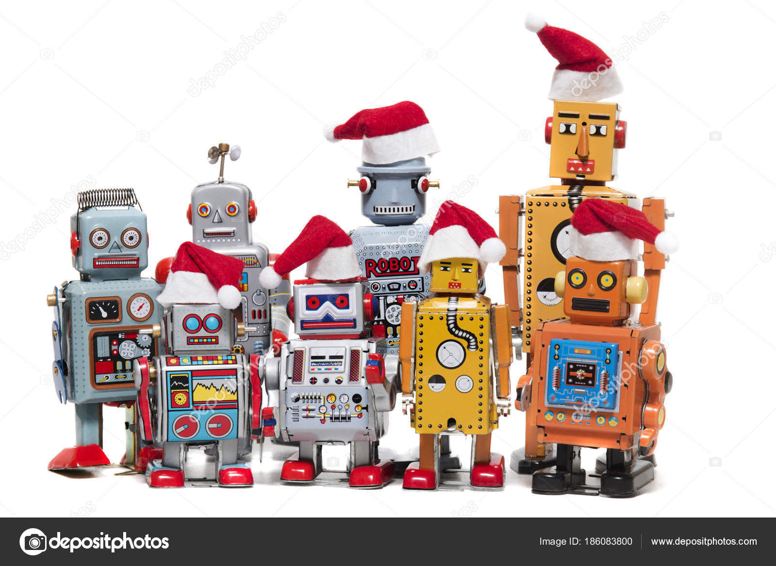 Wind Up Walking Santa Claus Robot Tin Toy Vintage Collectible/Christmas Gift 