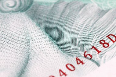 Eski banknot ayrıntıları closeup