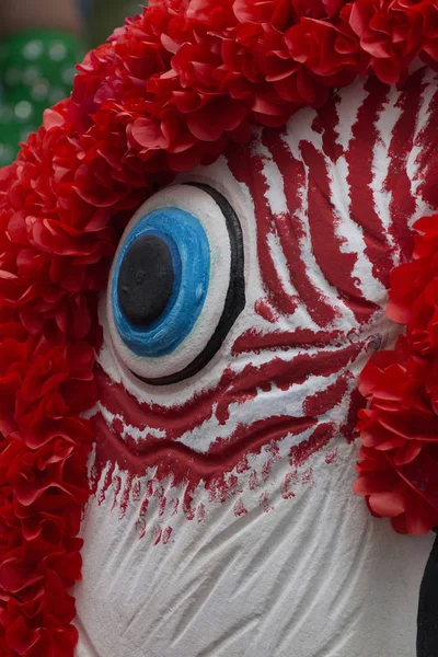 Detalj Papegoja Marionett Carnival Carnaval Paraden — Stockfoto