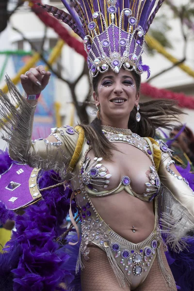 LOULE, PORTUGAL - FEB 2018: Colorful Carnival (Carnaval) Parade — Stock Photo, Image