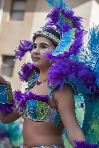 Loule Portugal Feb 2018 Colorful Carnival Carnaval Parade Festival Participants — Stock Photo, Image