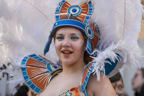 Loule Portugal Februari 2018 Parade Van Kleurrijke Carnaval Carnaval Festival — Stockfoto