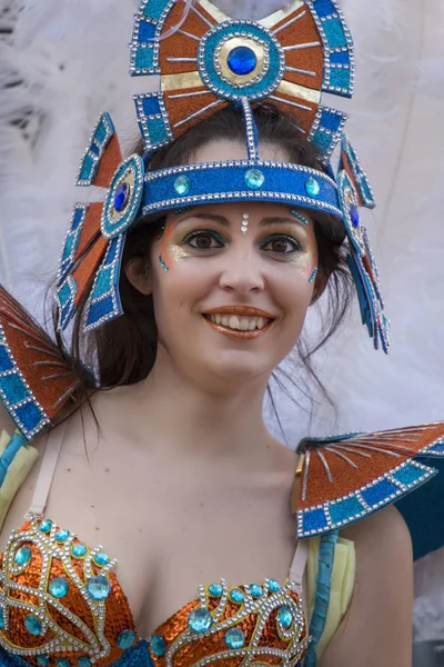 Loule Portugal Feb 2018 Carnaval Colorido Desfile Festival Participantes Ciudad —  Fotos de Stock