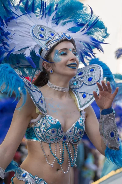 ポルトガル Loule Loule ポルトガル 2018年 カラフルなカーニバル カーニバル パレード祭参加者 — ストック写真