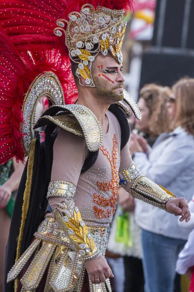 Loule, Portugal - Feb 2018: Färgglada Carnival (Carnaval) Parade — Stockfoto